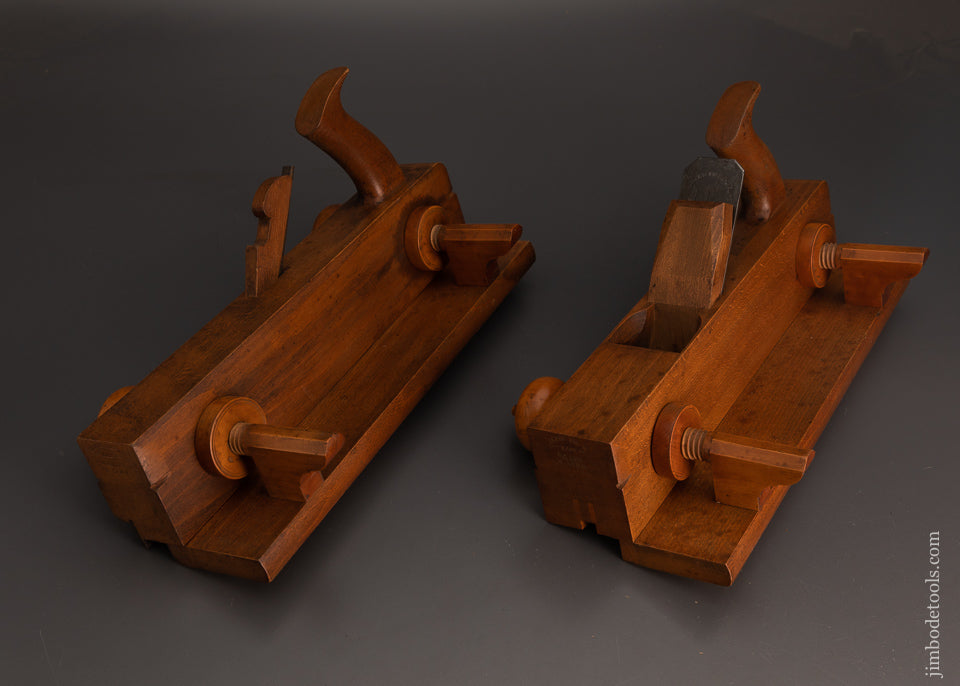 Mint Pair of Screw Arm Fenced Tongue & Groove Planes by JAMES MFG. CO. - EXCELSIOR 103812