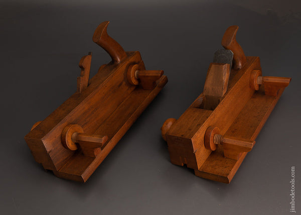 Mint Pair of Screw Arm Fenced Tongue & Groove Planes by JAMES MFG. CO. - EXCELSIOR 103812