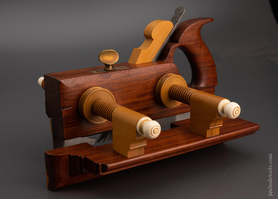 Drop Dead Stunning Solid Mahogany Screw Arm Plow Plane by DEFOREST - EXCELSIOR 104301