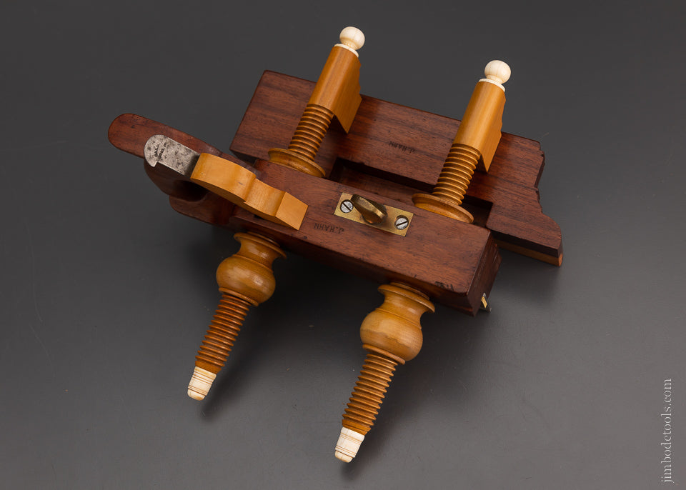 Drop Dead Stunning Solid Mahogany Screw Arm Plow Plane by DEFOREST - EXCELSIOR 104301
