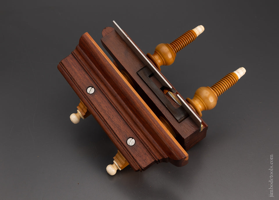Drop Dead Stunning Solid Mahogany Screw Arm Plow Plane by DEFOREST - EXCELSIOR 104301