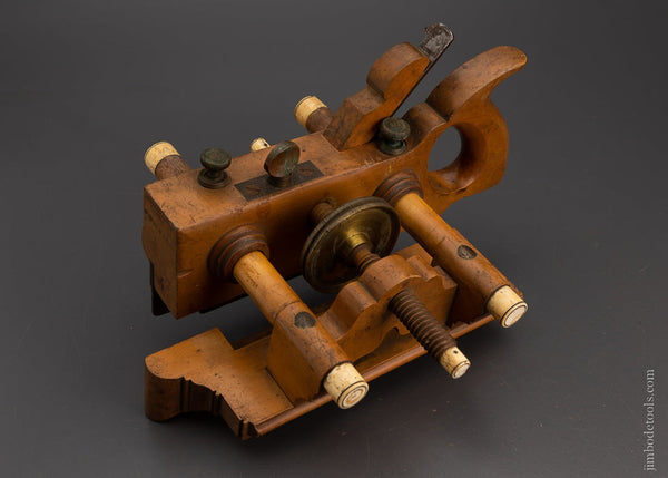 Magnificent SANDUSKY Solid Boxwood CENTER WHEEL Plow Plane - EXCELSIOR 104477