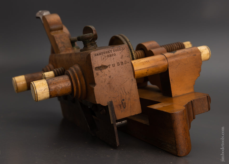 Magnificent SANDUSKY Solid Boxwood CENTER WHEEL Plow Plane - EXCELSIOR 104477
