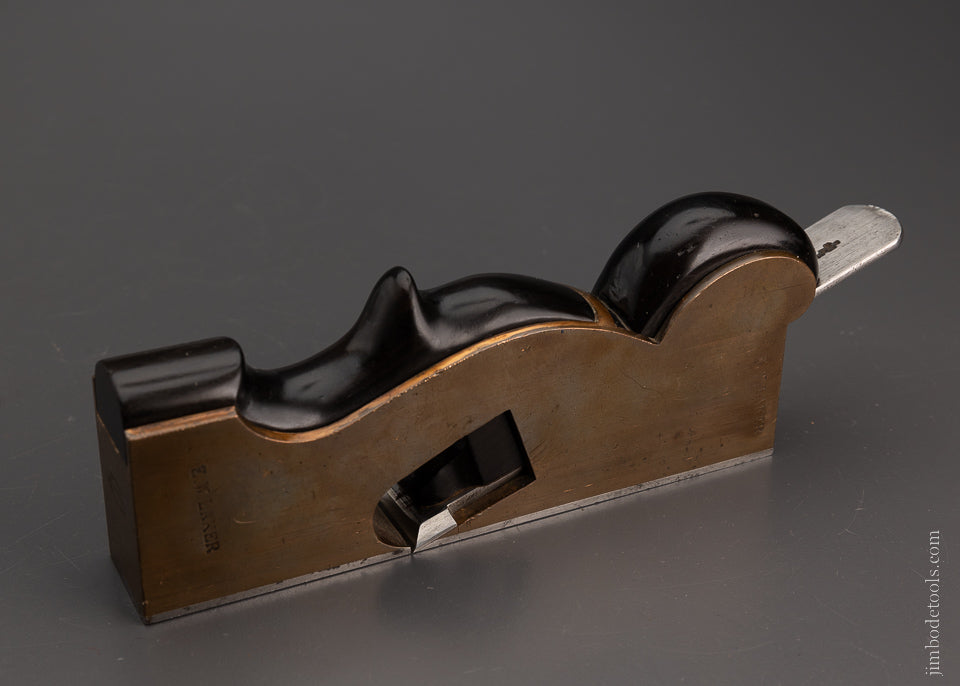 Spectacular G. MILLER Gunmetal & Ebony Infill Shoulder Plane - EXCELSIOR 104984