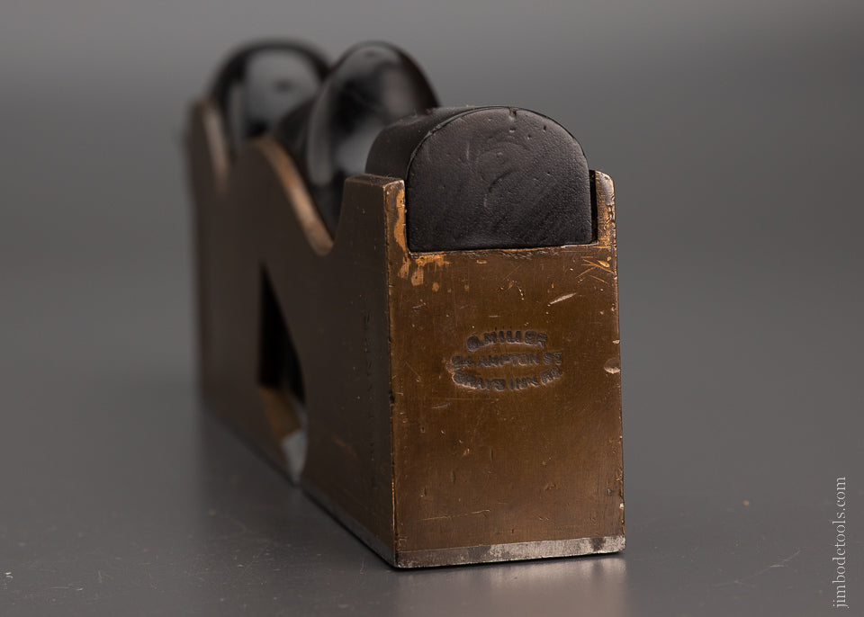 Spectacular G. MILLER Gunmetal & Ebony Infill Shoulder Plane - EXCELSIOR 104984