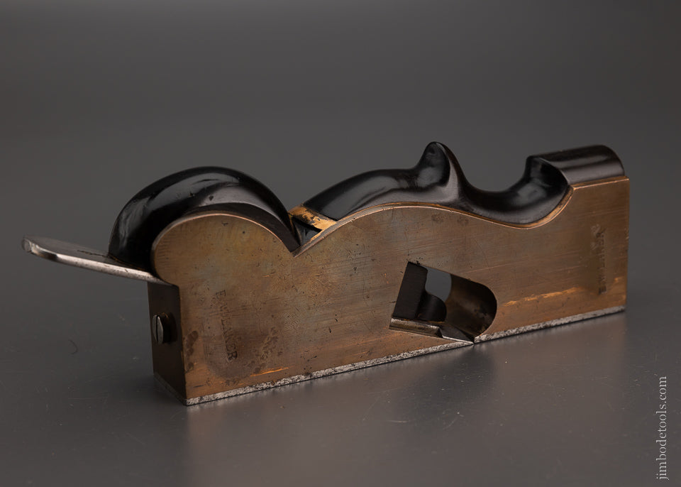 Spectacular G. MILLER Gunmetal & Ebony Infill Shoulder Plane - EXCELSIOR 104984