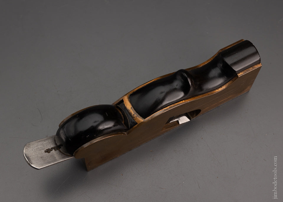 Spectacular G. MILLER Gunmetal & Ebony Infill Shoulder Plane - EXCELSIOR 104984