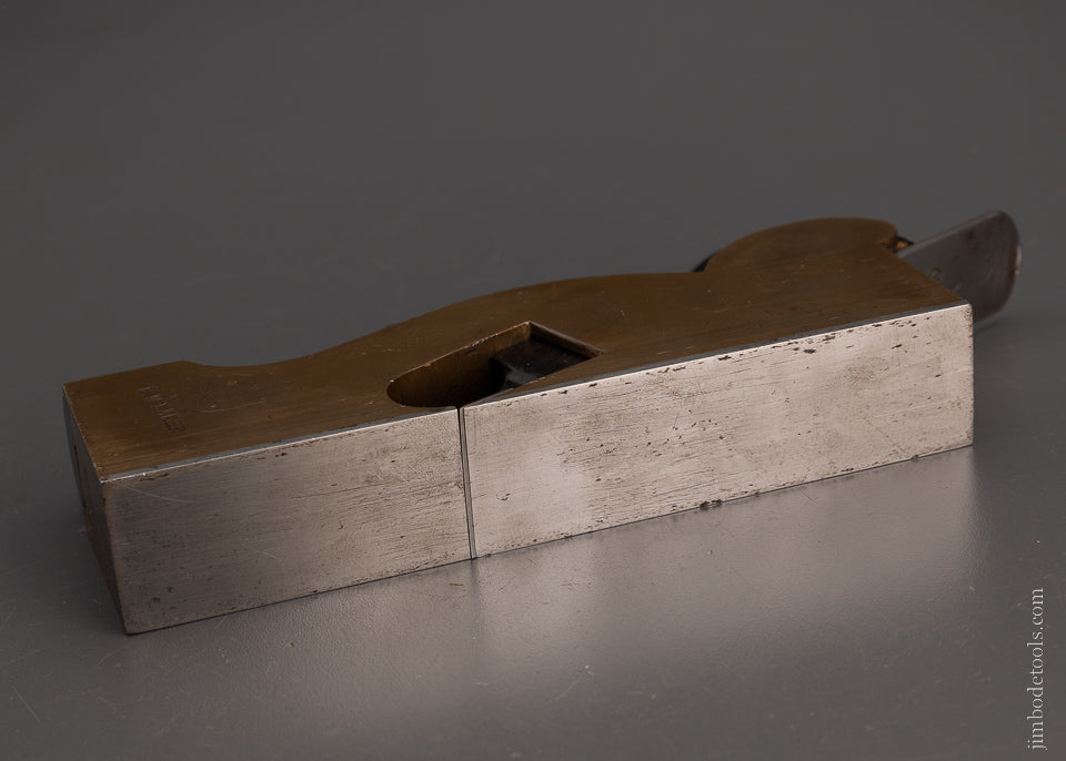 Spectacular G. MILLER Gunmetal & Ebony Infill Shoulder Plane - EXCELSIOR 104984