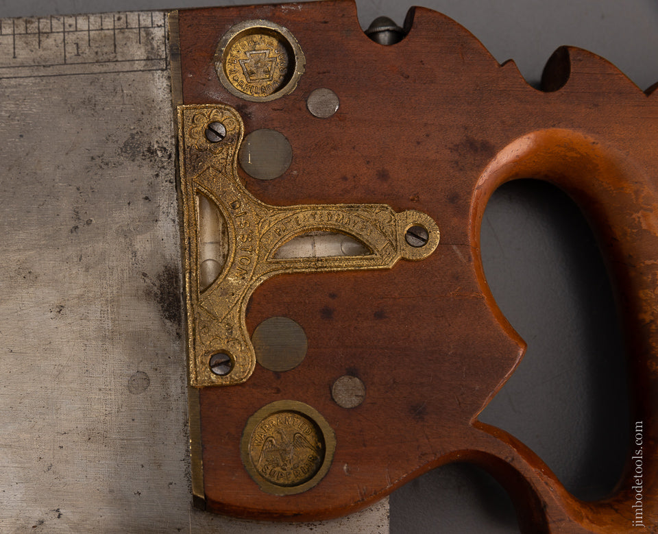 Near Mint DISSTON No. 43 JACKSON & GORHAM PATENT Combination Square, Plumb & Level Saw with Scribe -  EXCELSIOR 105081
