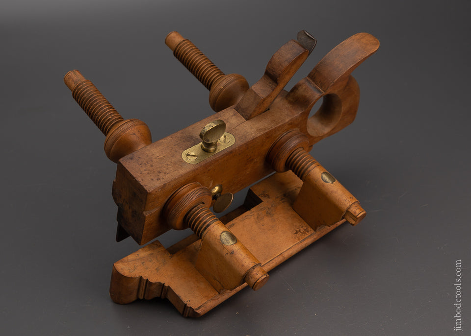 Premium Near Mint OHIO TOOL CO. Applewood Handled Screw Arm Plow Plane - EXCELSIOR 105233
