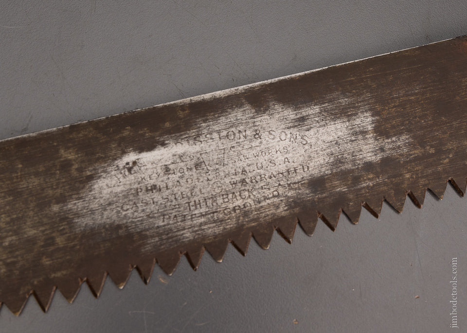 Unprecedented DISSTON No. 6 Mini Salesman’s Sample 2 Man Saw - EXCELSIOR 105339