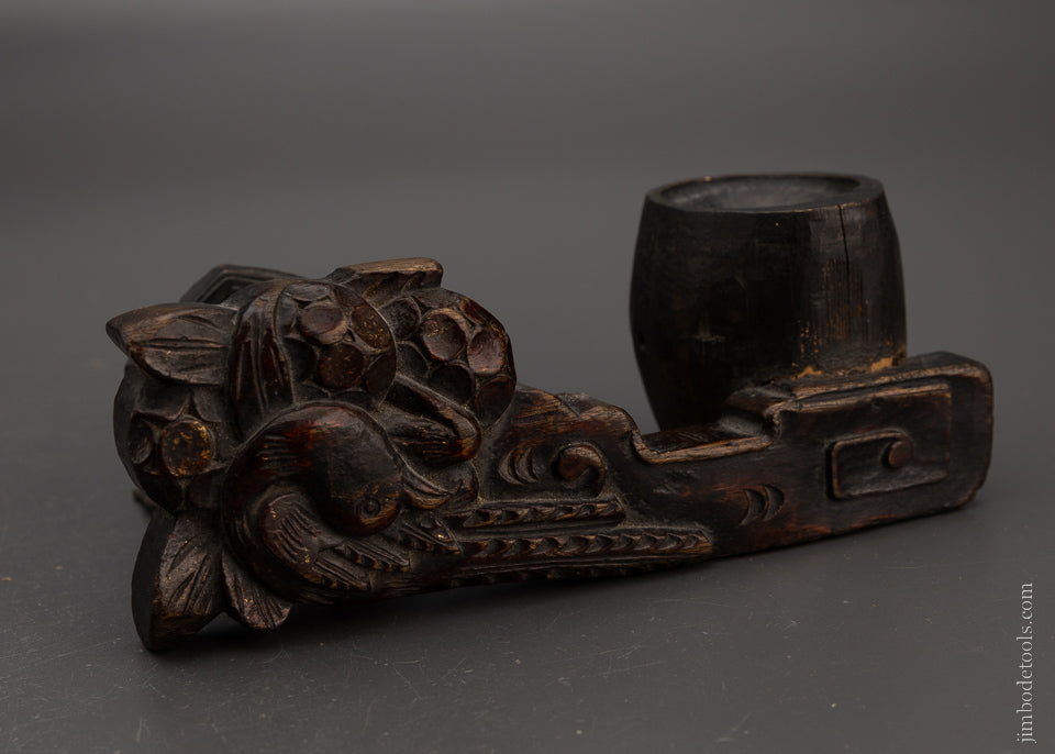 Spectacular Ornately Carved Early Sumitsubo Japanese Ink Line - EXCELSIOR 106409