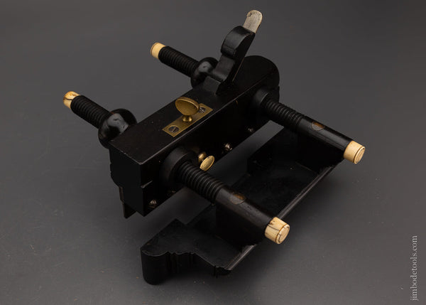 Gorgeous OHIO TOOL CO. No. 107E Ebony Screw Arm Plow Plane - EXCELSIOR 106486