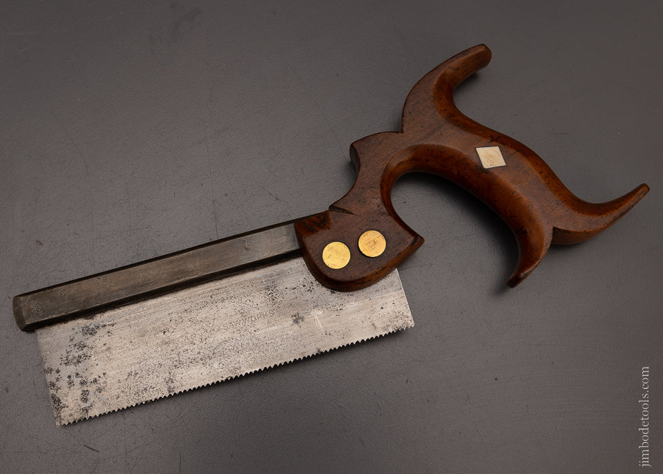 Extra Fine HARVEY PEACE 6 Inch Dovetail Saw with Handle Inlay - EXCELSIOR 106886