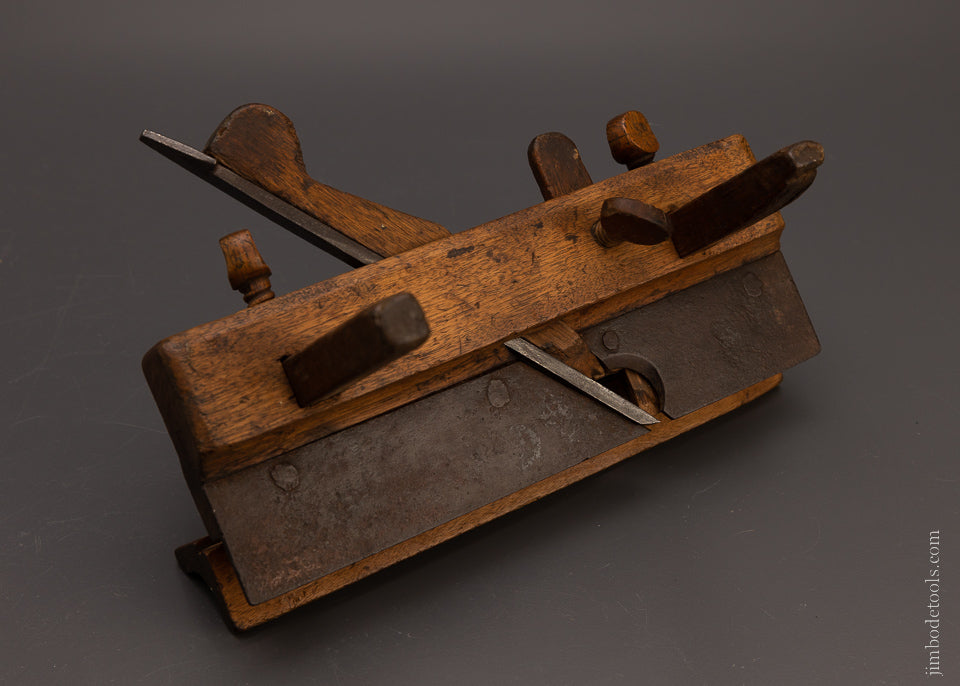 F. NICHOLSON LIVING IN WRENTHAM 18th Century Yellow Birch Plow Plane - EXCELSIOR 106902