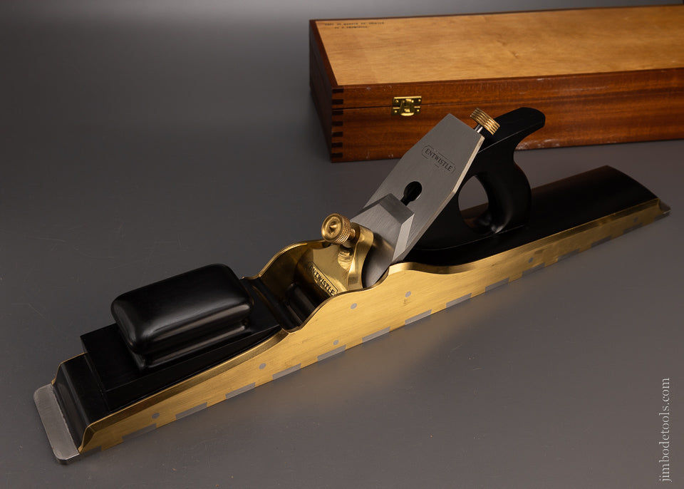 Spectacular Ebony Stuffed Gunmetal & Steel Dovetailed 24 Inch Jointer Plane by G. ENTWISTLE - EXCELSIOR 106907