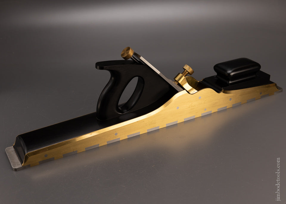 Spectacular Ebony Stuffed Gunmetal & Steel Dovetailed 24 Inch Jointer Plane by G. ENTWISTLE - EXCELSIOR 106907