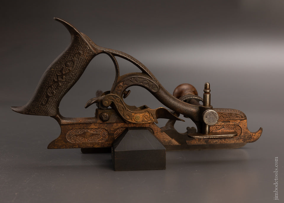 Magnificent MILLERS 1872 Patent No. 50 Ornate Plow Plane - EXCELSIOR 106940