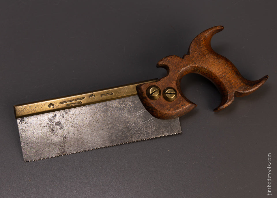 Incredible Double Eagle JOHNSON & CONAWAY PHILADA. Diminutive 6 Inch Brass Back Dovetail Saw - EXCELSIOR 107001