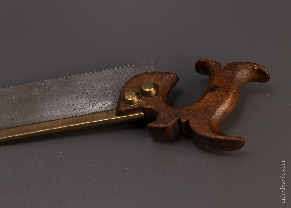 Incredible Double Eagle JOHNSON & CONAWAY PHILADA. Diminutive 6 Inch Brass Back Dovetail Saw - EXCELSIOR 107001