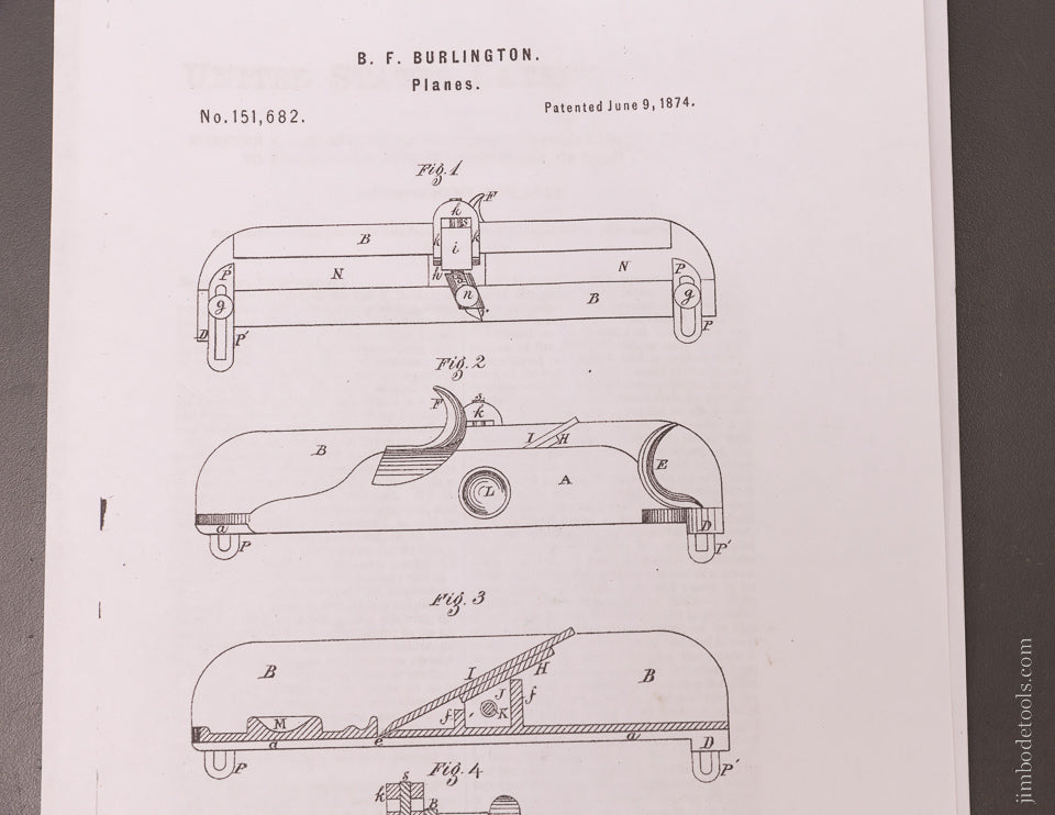 Very Rare BURLINGTON PATENT Combination Plane, Square & Marking Gauge - EXCELSIOR 107067
