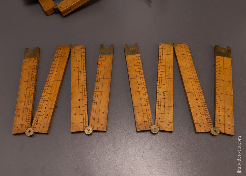 Fabulous Set of Boxwood Rules Including a 12 FOLD! - EXCELSIOR 107071