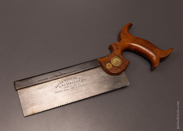 Special Crisp Dual Mark DISSTON, ROGERS LOWELL MASS. 8 Inch Back Saw - EXCELSIOR 107100
