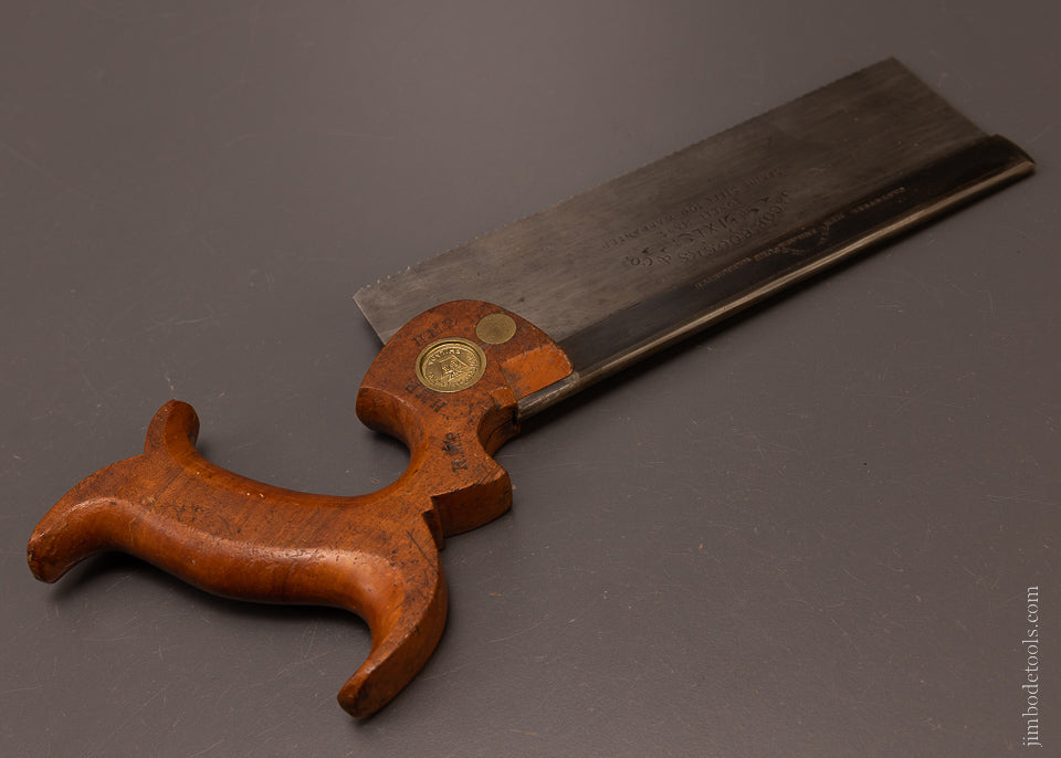 Special Crisp Dual Mark DISSTON, ROGERS LOWELL MASS. 8 Inch Back Saw - EXCELSIOR 107100