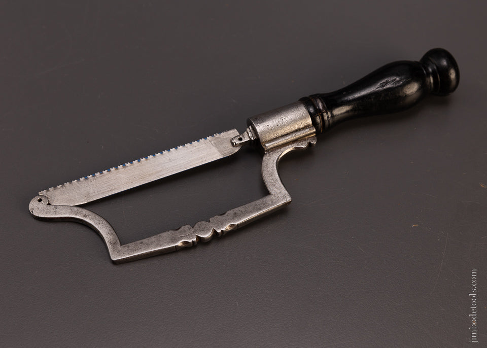Fabulous Diminutive Ebony Handled Armorer’s Saw 18th Century - EXCELSIOR 107180