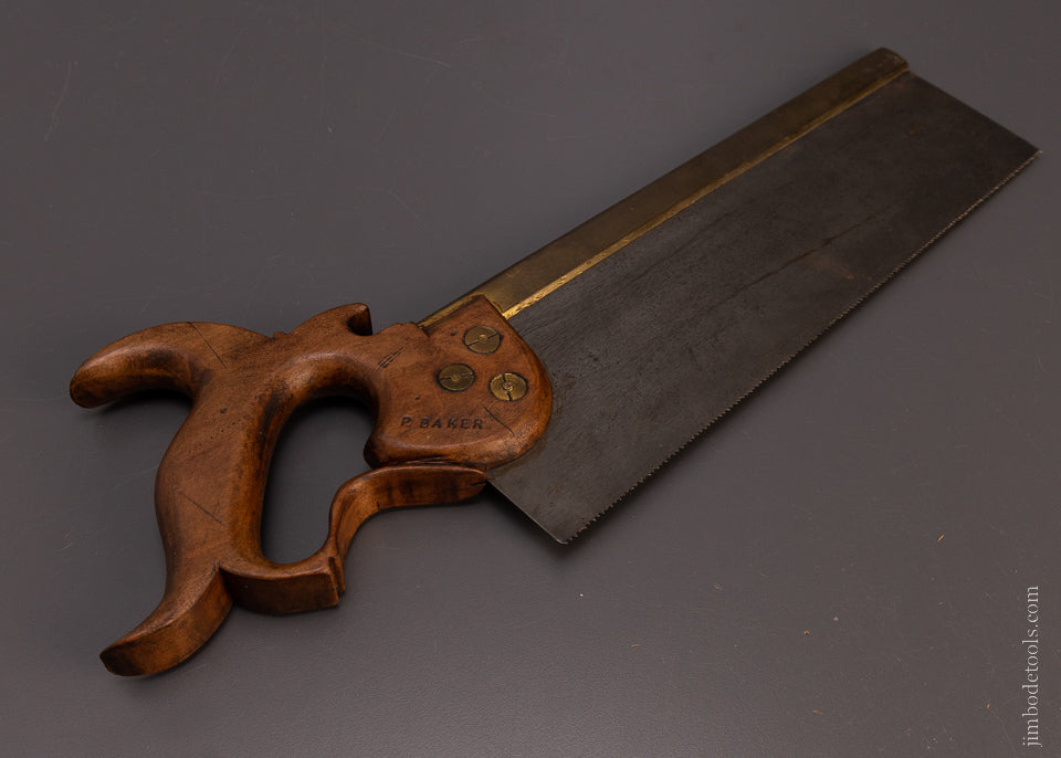 Rare “J. HOYLAND & SONS PHILADA” Spring Steel Brass Back Carcass Saw - EXCELSIOR 107358