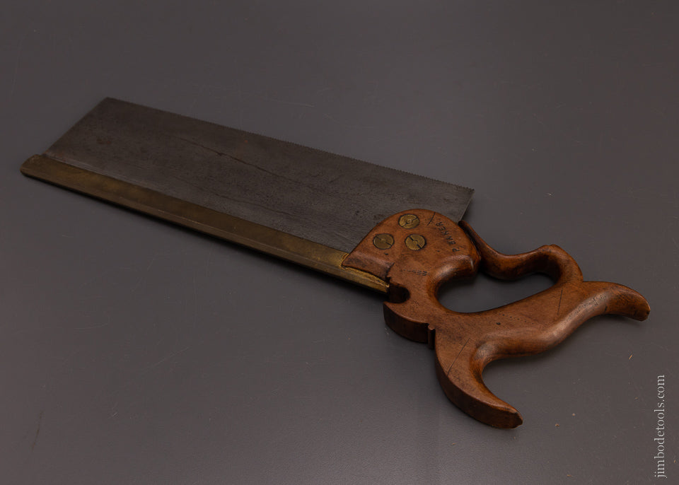 Rare “J. HOYLAND & SONS PHILADA” Spring Steel Brass Back Carcass Saw - EXCELSIOR 107358