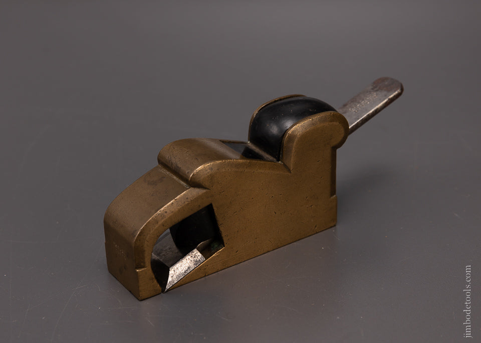 Rare Marked BADGER LONDON Gunmetal & Ebony Bullnose Shoulder Plane - EXCELSIOR 107722