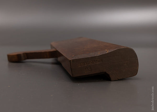 I. NICHOLSON 18th Century Yellow Birch 10 Inch Moulding Plane Extra Fine - EXCELSIOR 107726