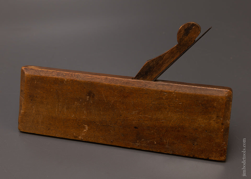 Spectacular F*NICHOLSON LIVING*IN WRENTHAM  18th Century 10 Inch Yellow Birch Complex Moulding Plane - EXCELSIOR 107802