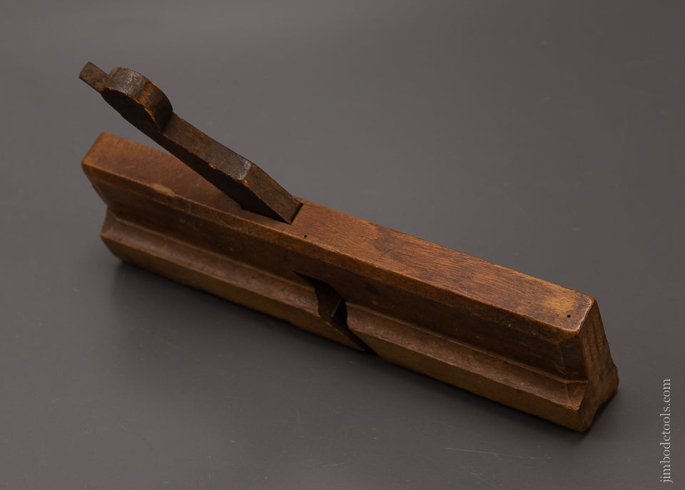 Spectacular F*NICHOLSON LIVING*IN WRENTHAM  18th Century 10 Inch Yellow Birch Complex Moulding Plane - EXCELSIOR 107802