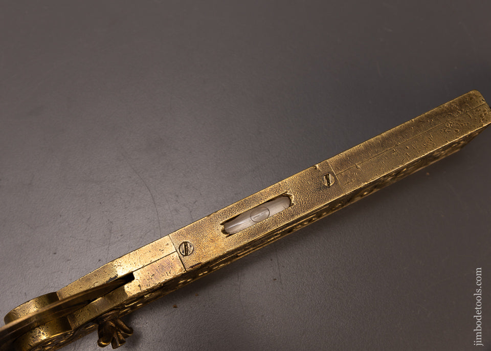Ornate & Amazing FISHER Patent June 23, 1868 Bevel Square Protractor Level by DISSTON & MORSS TOOL WORKS - EXCELSIOR 108015