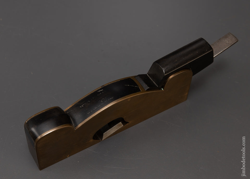 Stunning E. PRESTON Ebony & Gunmetal Low Angle Shoulder Plane - EXCELSIOR 108529