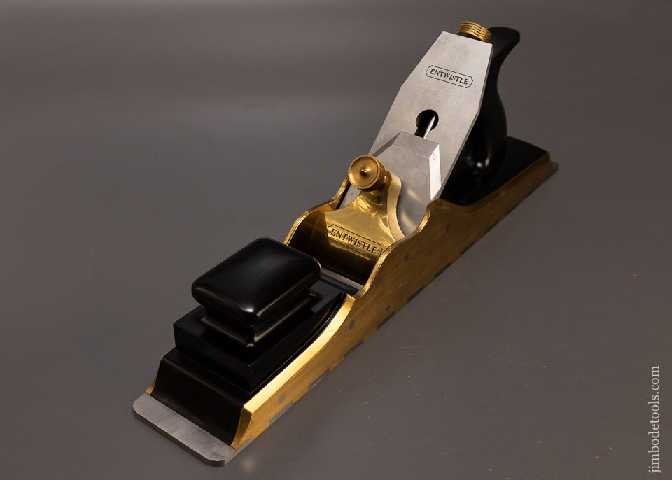 Spectacular Ebony Stuffed Gunmetal & Steel Dovetailed 17 1/2 Inch Infill Plane by G. ENTWISTLE - EXCELSIOR 108588