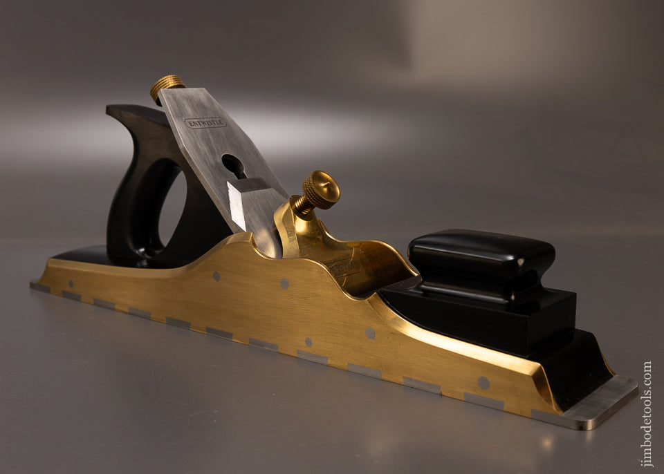 Spectacular Ebony Stuffed Gunmetal & Steel Dovetailed 17 1/2 Inch Infill Plane by G. ENTWISTLE - EXCELSIOR 108588