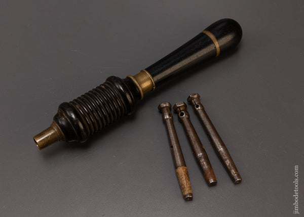 Beautiful Ebony & Brass Bow Drill with Pods - EXCELSIOR 108715