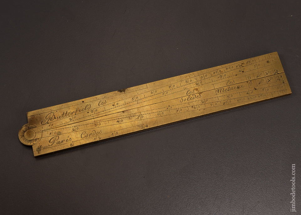 Stunning 17th Century French Brass Sector Rule signed Butterfield Paris ca. 1680-1724 - EXCELSIOR 109000
