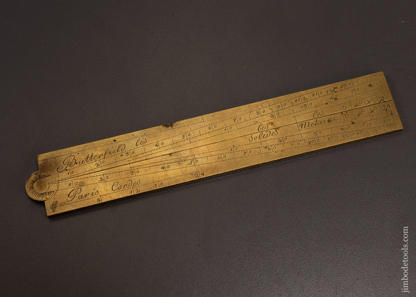 Stunning 17th Century French Brass Sector Rule signed Butterfield Paris ca. 1680-1724 - EXCELSIOR 109000