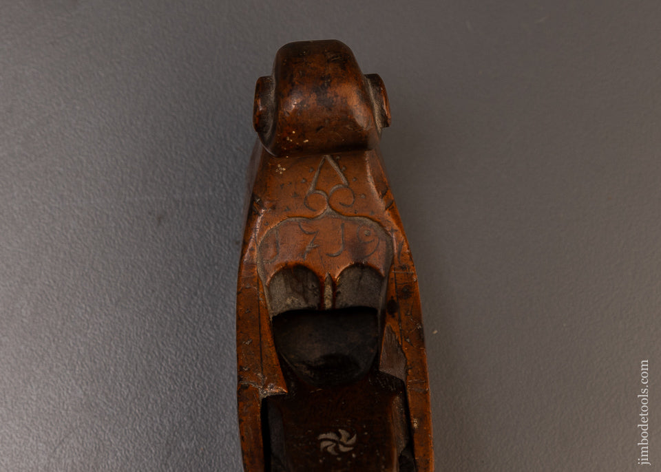 Stunning 1719 DATED Carved Dutch Violin Plane - EXCELSIOR 109271