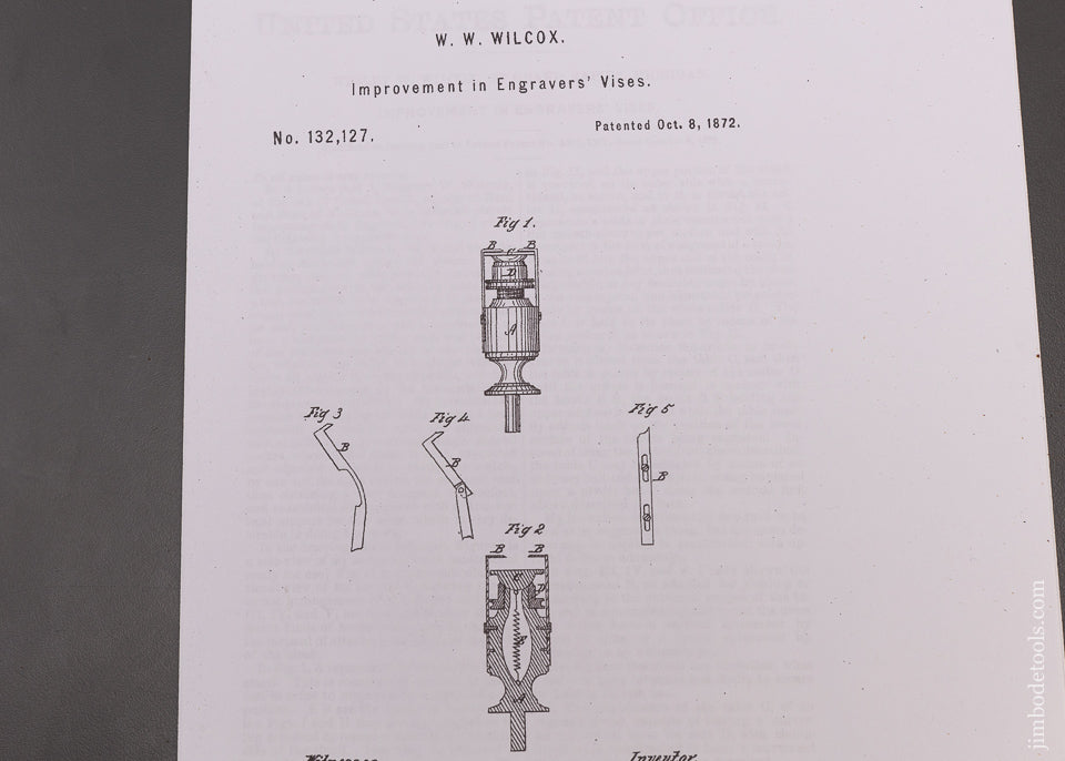 Rare Ornate & Fine 1872 W.W. WILCOX PATENT Engraver’s Vise - EXCELSIOR 109285