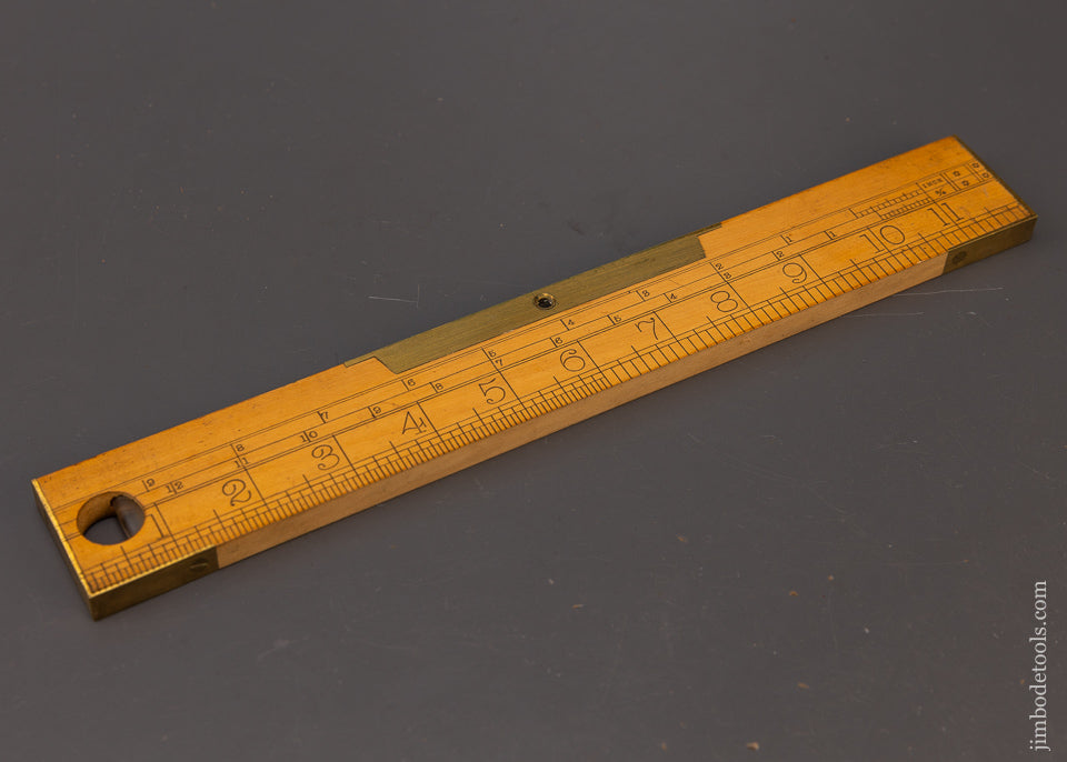 Extra Fine RABONE & SONS No. 1915 Combination Boxwood Rule & Level with Good Vial - EXCELSIOR 109307 