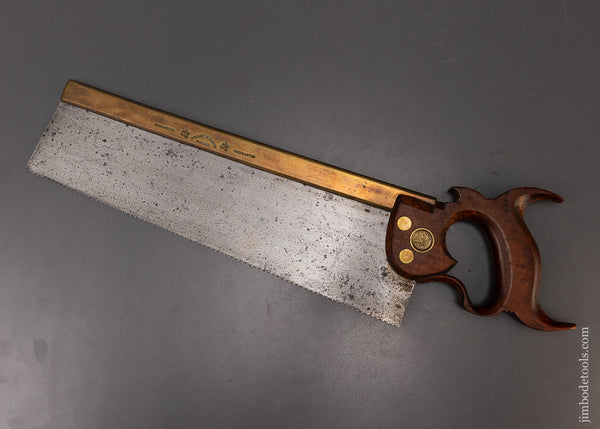 Spectacular DISSTON Double Eagle Brass Back Tenon Saw - EXCELSIOR 1093 ...