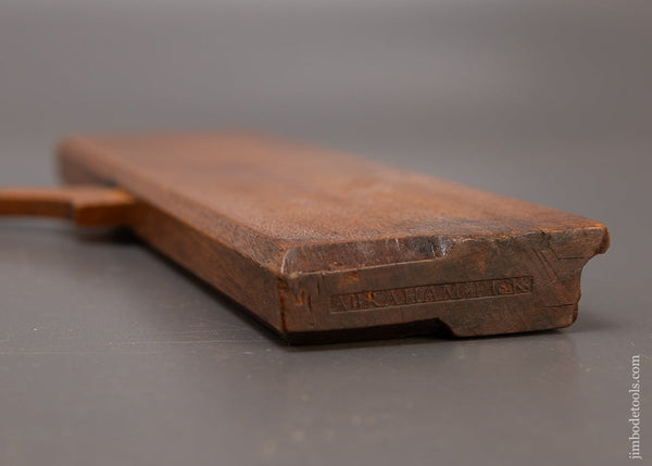 Rare 4 STAR ABRAHAM FISK 18th Century Yellow Birch 10 Inch Moulding Plane Fine - EXCELSIOR 110197