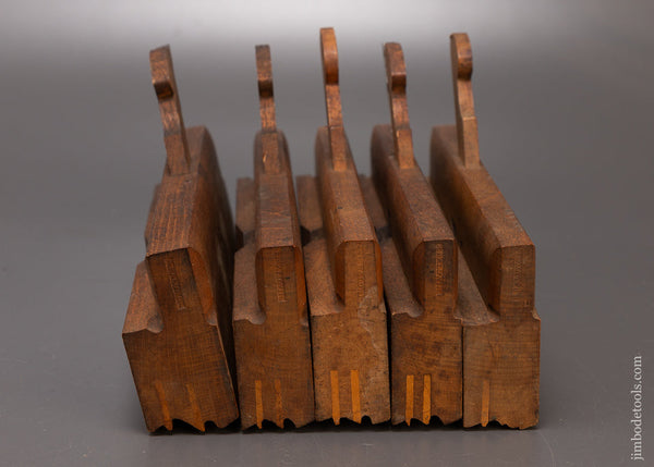 Hardware Store Mint Set of 5 Complex Moulding Planes by E. BALDWIN - EXCELSIOR 110200