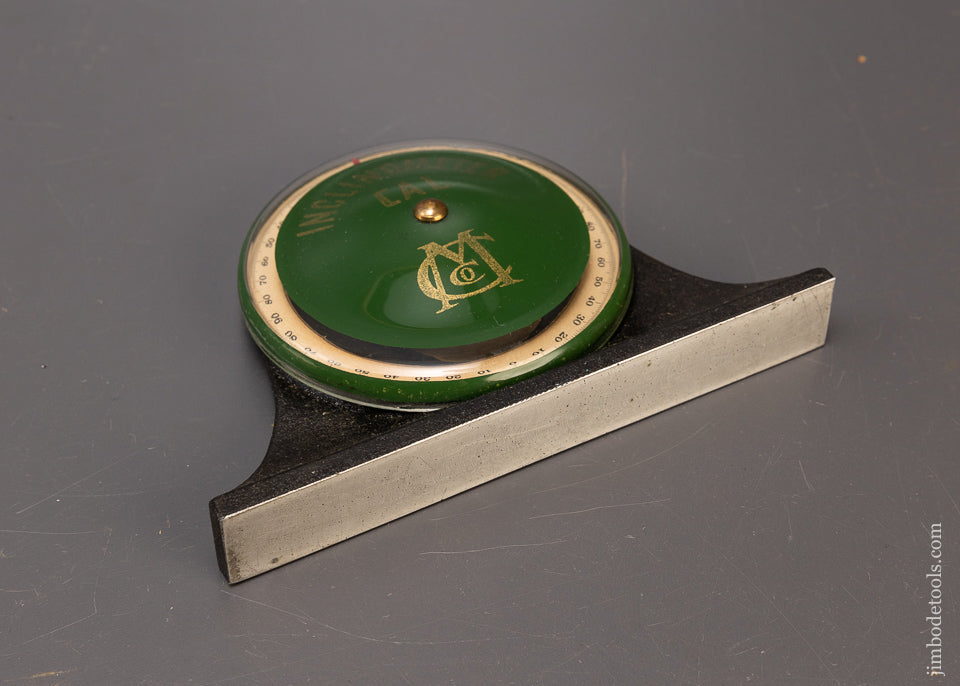 CAL MACHINE CO. 6 1/2 Inch Mantle Clock Level Mint in Box with Reverse Glass Mint in Box - EXCELSIOR 110216