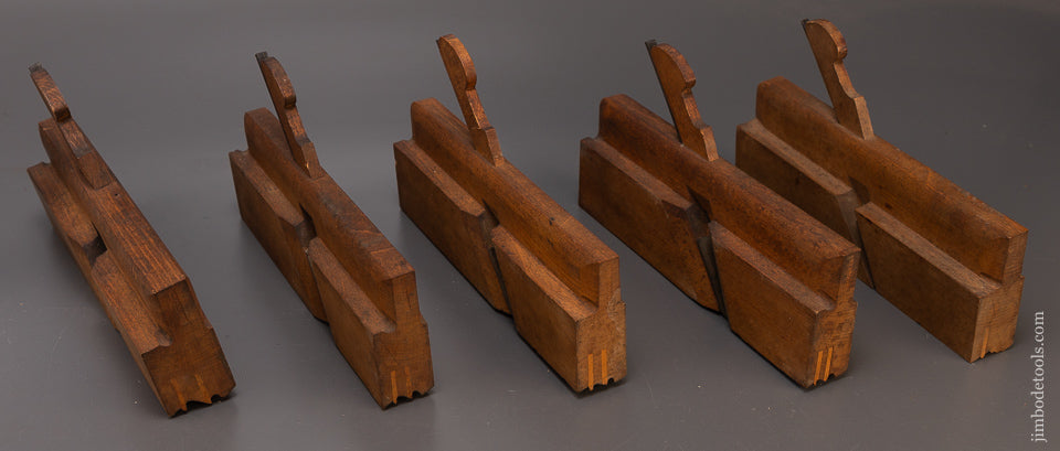 Hardware Store Mint Set of 5 Complex Moulding Planes by E. BALDWIN - EXCELSIOR 110200